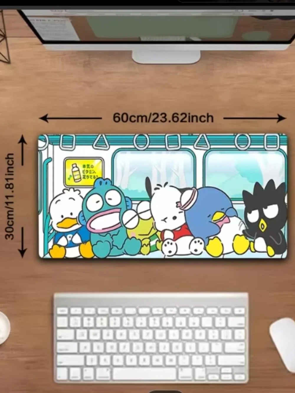 2745 Sanrio Boy Character Neoprene Desk Pad • 11.5x23